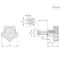 Elesa Lobe knobs with solid section, VC.692/32-SST-p-M6x20-PO VC.692-SST-p-P - alternate 2